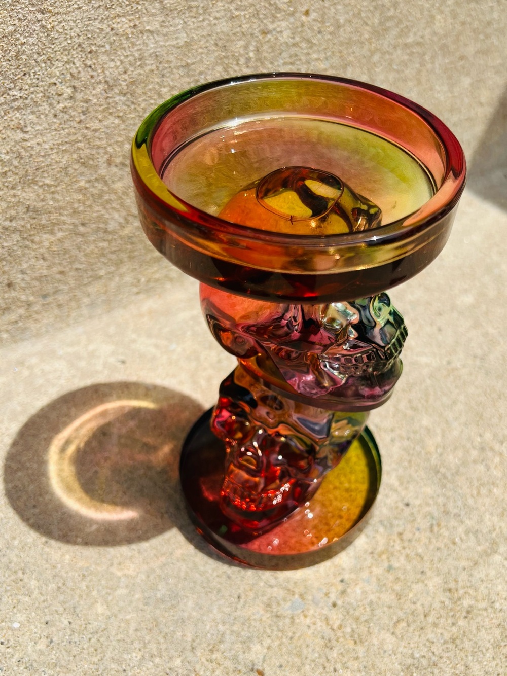 Christian Lacroix Multicolor Glass Double Skull Pedestal - Picture 3 of 3